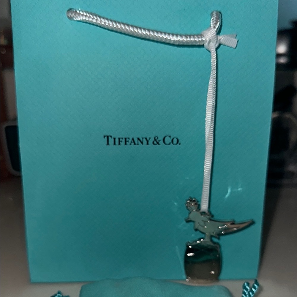 Tiffany & Co. Silver Bird Charm with Blue Pouch